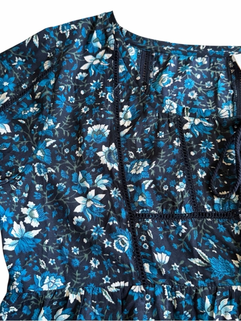 Raga for Anthropologie Eloise Blouse Floral Print Bell Sleeves Size S NWT - Picture 9 of 11